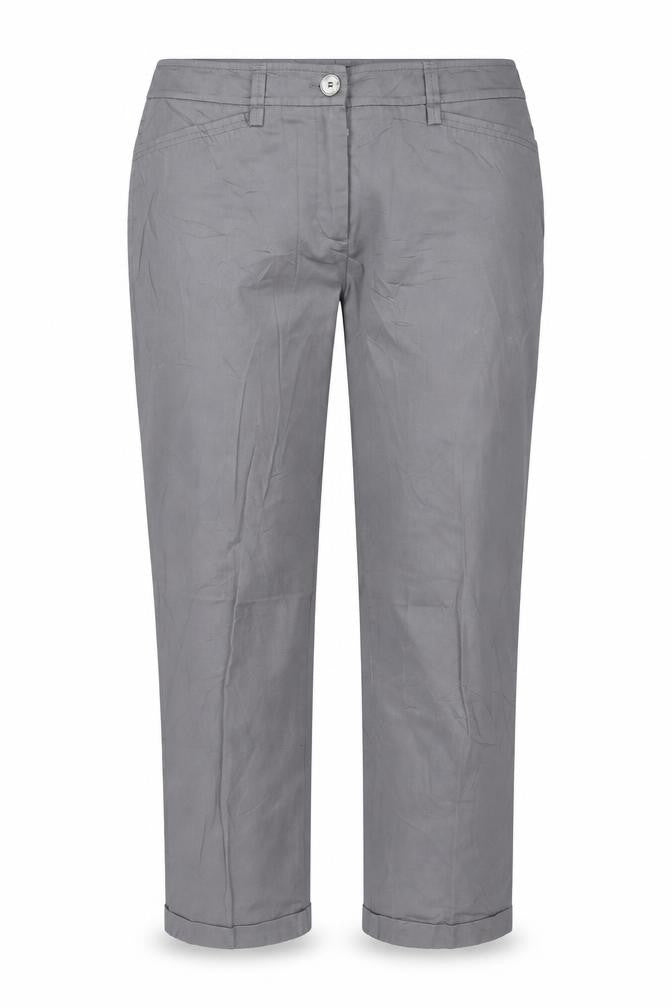 Gerry Weber Women Grey Cotton Blend Cropped Trousers Size 12