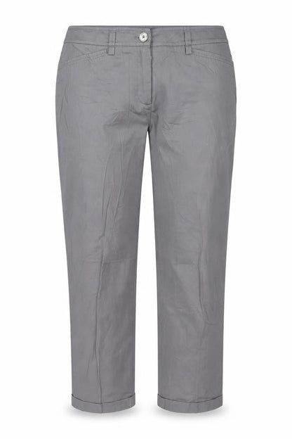 Gerry Weber Women Grey Cotton Blend Cropped Trousers Size 12