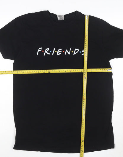 B&C Collection Men's Black Friends Graphic T-Shirt Size S