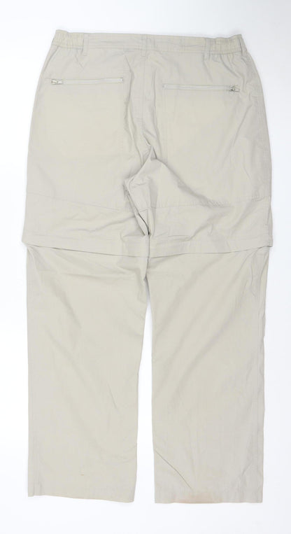 Peter Storm Men's Beige 34S Lightweight Cargo Travel Trousers