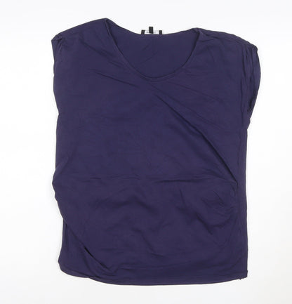 New Look Maternity Purple Cotton Basic T-Shirt Size 12