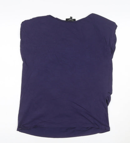 New Look Maternity Purple Cotton Basic T-Shirt Size 12