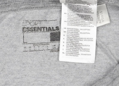 Adidas Mens Grey Climalite Essentials Short Sleeve Crew Neck T-Shirt L