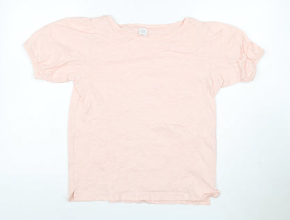 John Lewis Women Pink Cotton Puff Short Sleeve T-Shirt Size 10