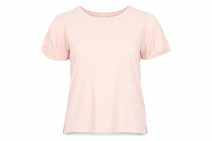 John Lewis Women Pink Cotton Puff Short Sleeve T-Shirt Size 10