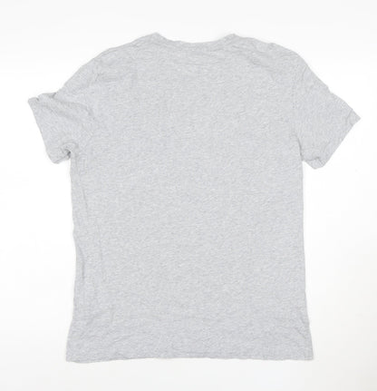 AllSaints Men's Grey Cotton Crew Neck T-Shirt Size L