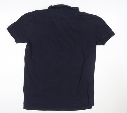 Le Shark Men's Blue Small Polo Shirt Button Down Classic Logo