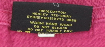 Hoxley Australia Women's Pink Graphic Koala Cotton T-Shirt Size 14