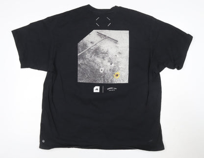 Adidas Mens Black XL Graphic Print Cotton T-Shirt