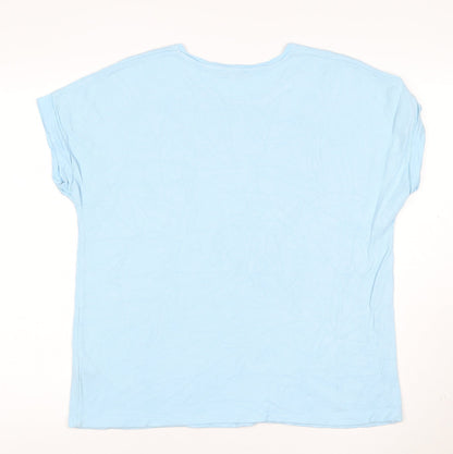 Gollehaug Women’s Blue Cotton Elastane Short Sleeve T-Shirt Size 14