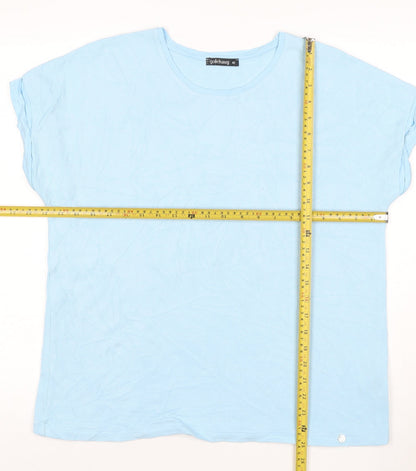 Gollehaug Women’s Blue Cotton Elastane Short Sleeve T-Shirt Size 14