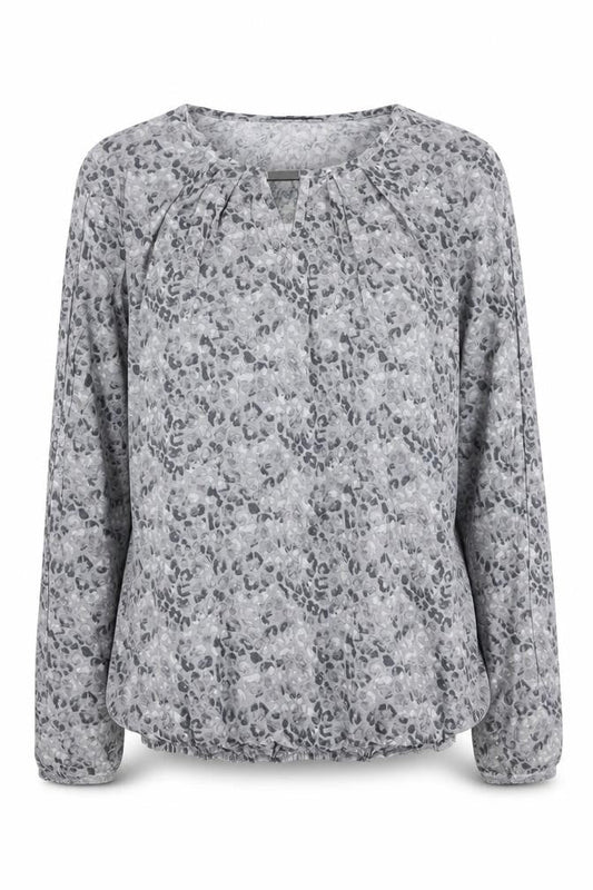 George Women’s Grey Animal Print Long Sleeve T-Shirt Size 8