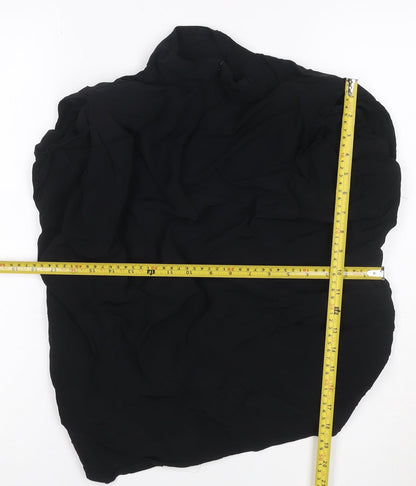 Zara Women’s Black Chiffon High Neck Long Sleeve Blouse XS