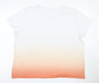 Marks and Spencer Women's Multicoloured Size 20 Relaxed Crew Neck T-Shirt