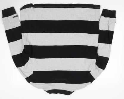Lyle & Scott x Golfickers Black Grey Striped Rugby Polo XXL