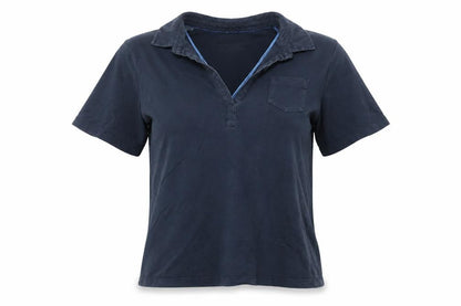 Gerry Weber Women Blue Size 12 Cotton Collared Polo Shirt