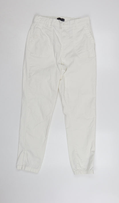 Marks and Spencer Women's Ivory Tapered Jeans Size 10 Regular Fit