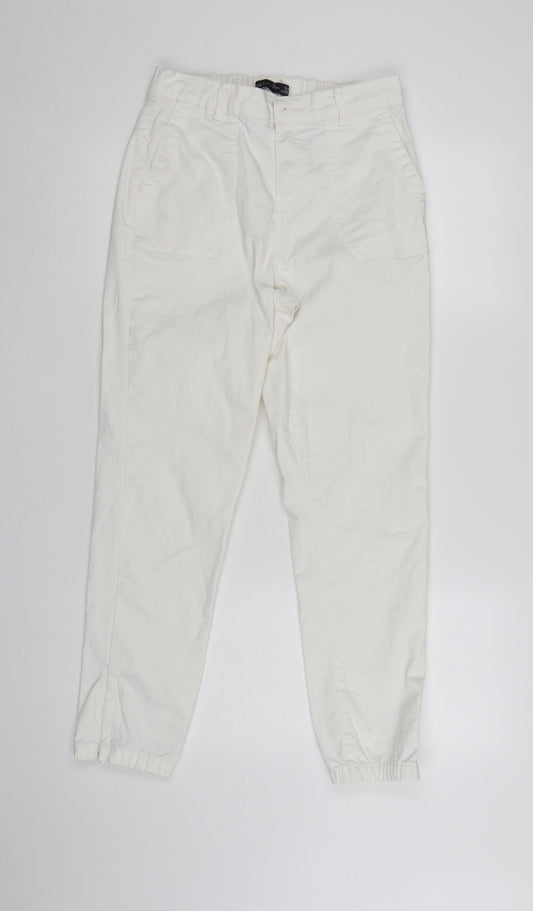 Marks and Spencer Women's Ivory Tapered Jeans Size 10 Regular Fit