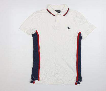 Abercrombie & Fitch Men’s White Slim Fit Polo Shirt Size S