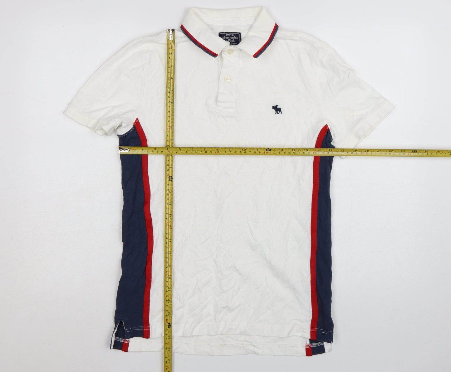 Abercrombie & Fitch Men’s White Slim Fit Polo Shirt Size S