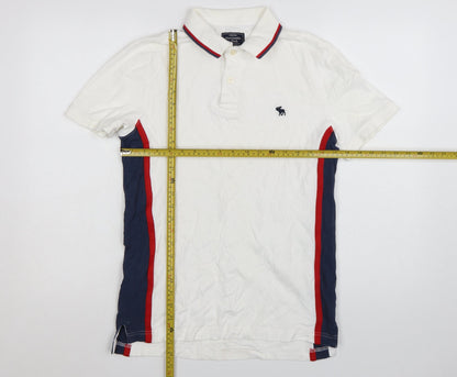Abercrombie & Fitch Men’s White Slim Fit Polo Shirt Size S