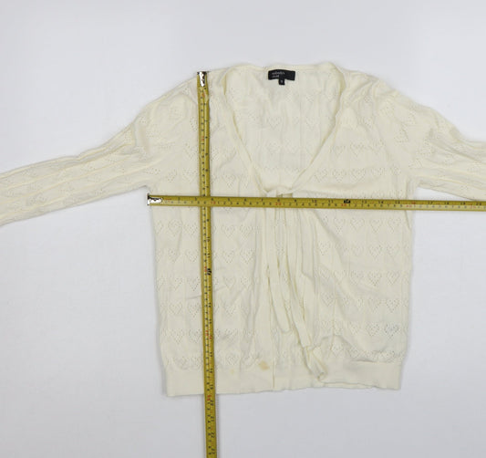 Nobody’s Child Women’s Ivory Knit Tie Cardigan Size 10