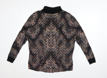Karen Millen Womens Black Wool Roll Neck Long Sleeve Jumper L