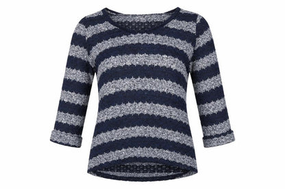 New Look Women’s Blue Striped Knit Pullover Jumper Size 8