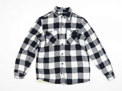 Dickies Men's Black Check Flannel Shirt Jacket Size Small