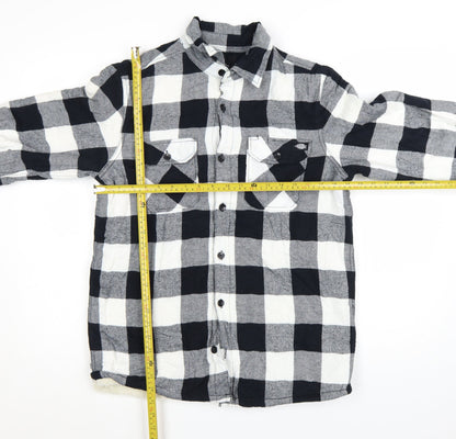 Dickies Men's Black Check Flannel Shirt Jacket Size Small