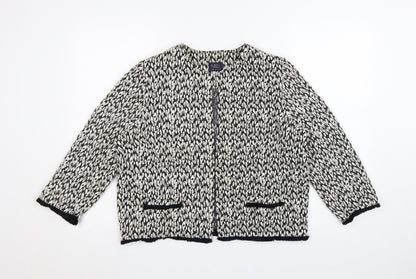 Marks and Spencer Women Black Size 16 Classic Knit Jacket
