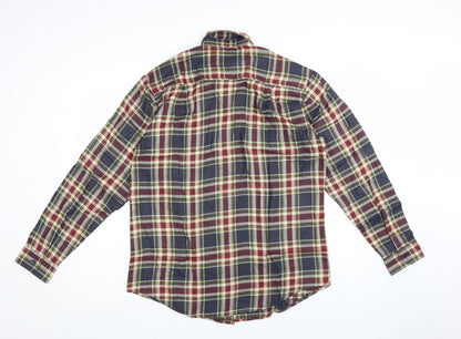 Champion Men's Multicoloured Plaid Button-Up Cotton Shirt M 39/40