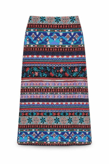 Monsoon Women’s Multicoloured Bohemian A-Line Midi Skirt Size S