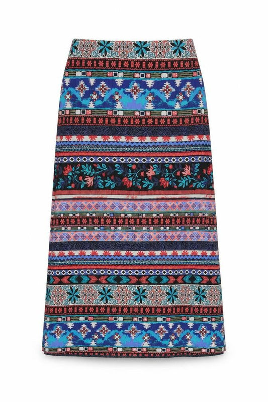 Monsoon Women’s Multicoloured Bohemian A-Line Midi Skirt Size S