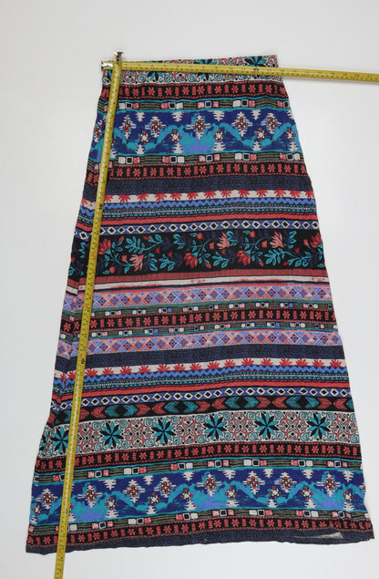 Monsoon Women’s Multicoloured Bohemian A-Line Midi Skirt Size S