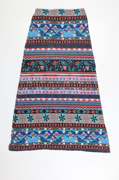 Monsoon Women’s Multicoloured Bohemian A-Line Midi Skirt Size S