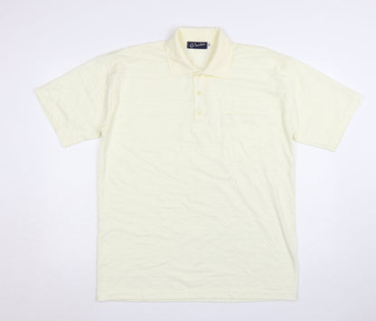 Vectus Men’s Ivory Cotton Short Sleeve Polo Shirt XL