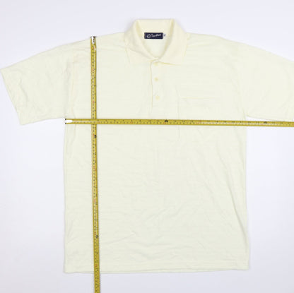 Vectus Men’s Ivory Cotton Short Sleeve Polo Shirt XL