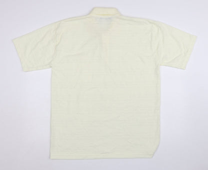 Vectus Men’s Ivory Cotton Short Sleeve Polo Shirt XL