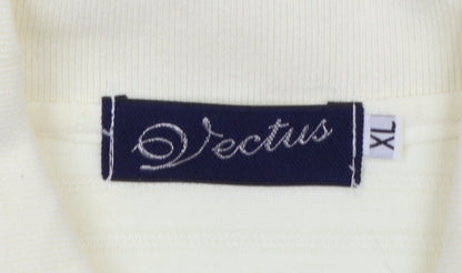 Vectus Men’s Ivory Cotton Short Sleeve Polo Shirt XL