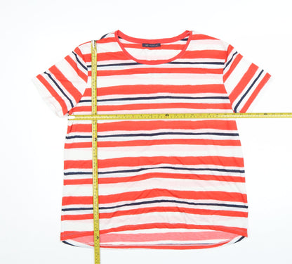 Marks and Spencer Womens Multicoloured Striped T-Shirt Size 16