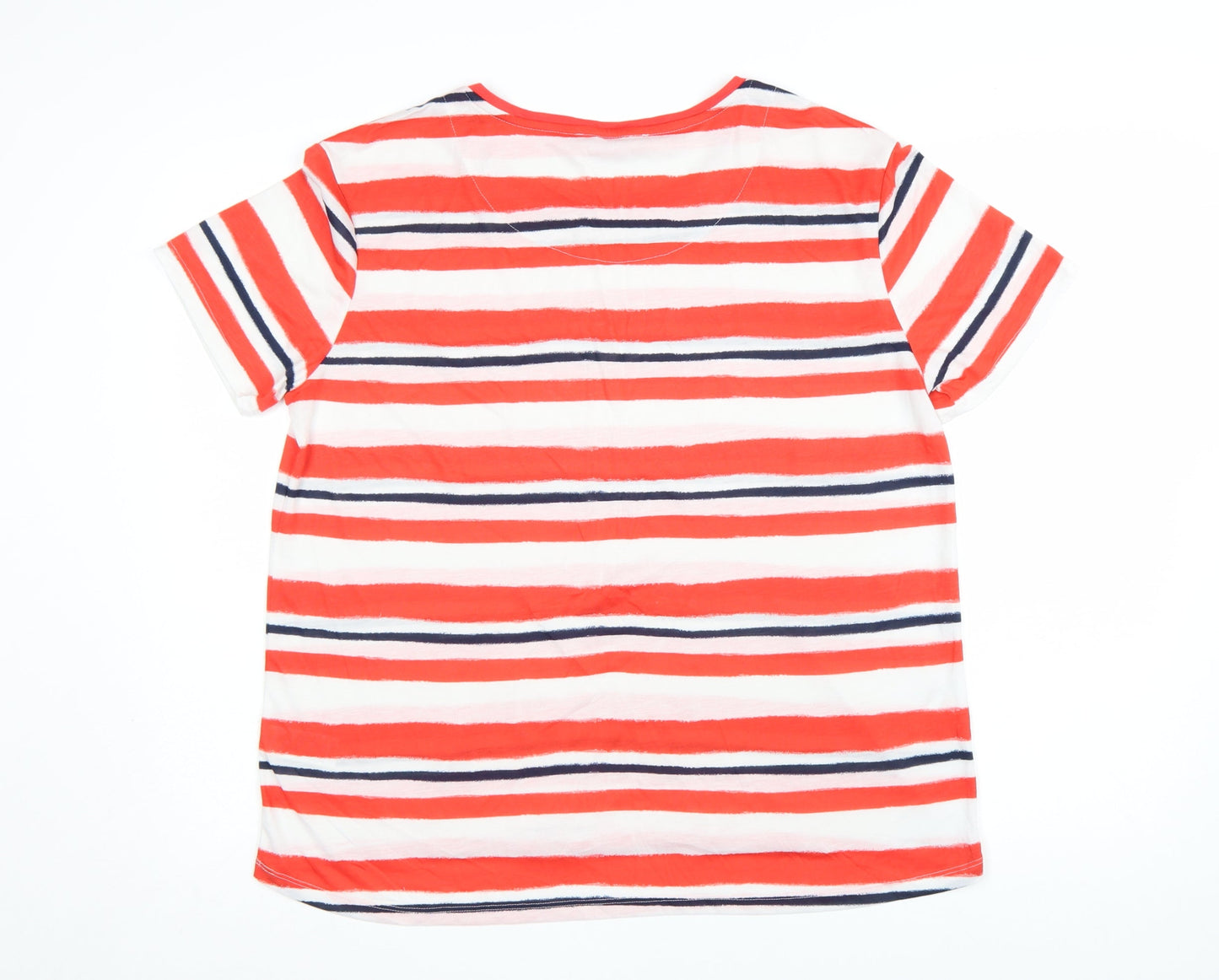 Marks and Spencer Womens Multicoloured Striped T-Shirt Size 16