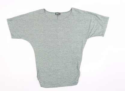Apricot Women Grey Jersey Dolman Short Sleeve T-Shirt UK 10