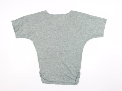 Apricot Women Grey Jersey Dolman Short Sleeve T-Shirt UK 10