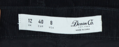 Denim Co. Women's Black Corduroy A-Line Mini Skirt Size 12