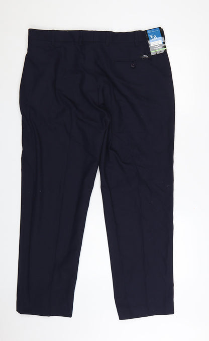 Hunter Men Blue 38in Regular Fit Chino Trousers Workwear