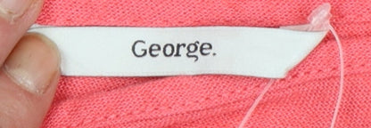 George Women’s Pink Linen Blend Sleeveless Shift Dress Size 24