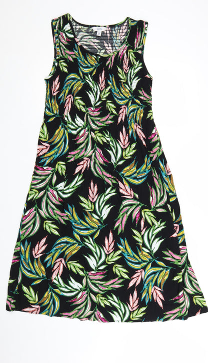 Croft & Barrow Women's Petites Multicoloured A-Line Floral Sleeveless Dress M