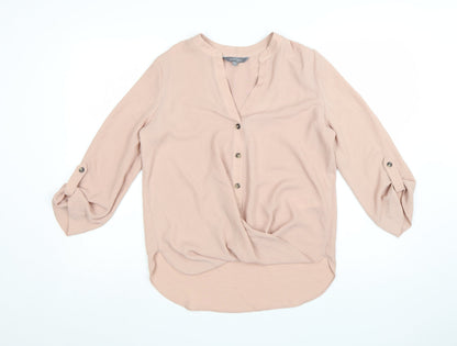 Principles Women’s Beige 3/4 Sleeve Tunic Blouse Size 10