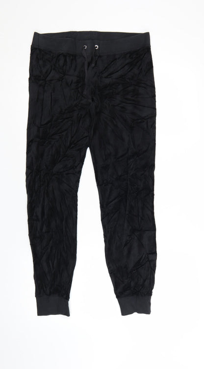 Juicy Couture Black Label Women's Black S Velour Jogger Trousers